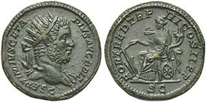 Geta (209-212), Dupondius, Rome, AD 211
AE ... 