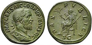 Pupienus (238), Sestertius, Rome, April - ... 