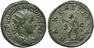 Gordian III (238-244), Dupondius, Rome, AD ... 