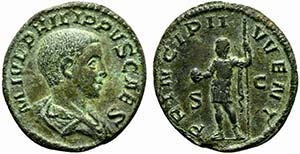 Philip II, as Caesar, As struck under Philip ... 