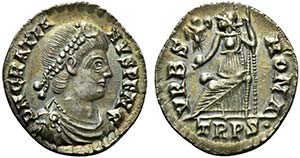 Gratian (367-383), Siliqua, Treveri, AD ... 