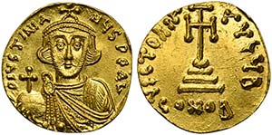 Justinian II (1st reign, 685-695), Solidus, ... 