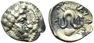 Campania, Allifae, Obol, ca. 325-275 BC
AR ... 