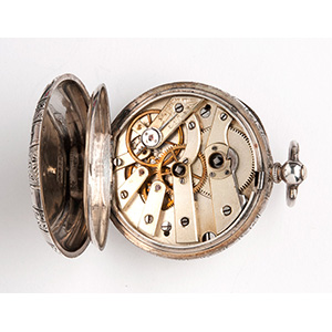 Solid  935‰ Silver pocket watch; ... 