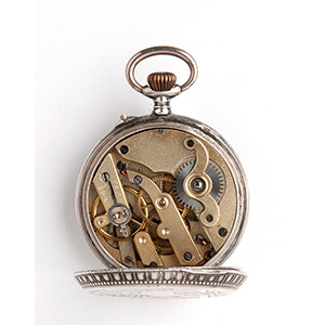 Solid  Silver pocket watch; ; the ... 