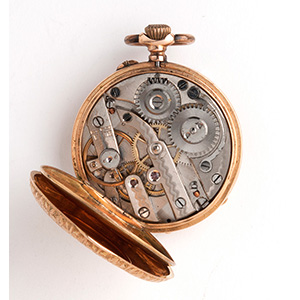 Solid 18K gold pocket watch; ; the ... 