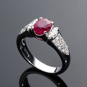 A Ruby & Diamond Ring ; ; Ruby and ... 