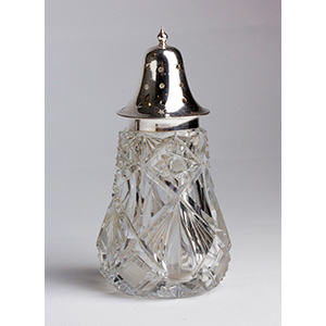 Victorian Silver Plated and cut glass sugar ... 