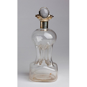 Edwardian Glass Decanter  with Sterling ... 