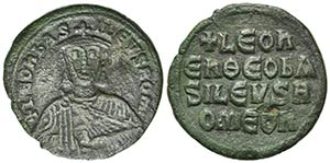 Leo VI (886-912). Æ 40 Nummi (26.5mm, ... 