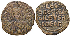 Leo VI (886-912). Æ 40 Nummi (27mm, 6.14g, ... 