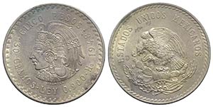 Mexico, AR 5 Pesos 1948 (40mm, 30.00g, 6h). ... 