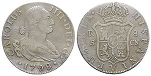 Spain, Carlos IV (1788-1808). AR 8 Reales ... 