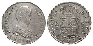 Spain, Ferdinando VII (1808-1833). AR 2 ... 