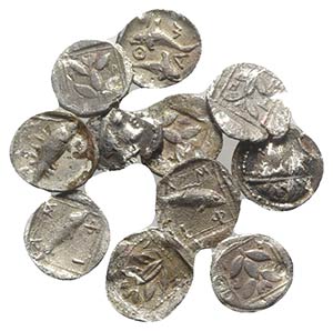 Lot of 11 Greek AR Fractions, to be catalog. ... 