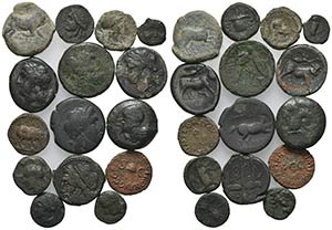 Lot of 15 Greek and Roman Æ coins, to be ... 