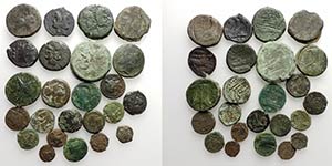 Lot of 24 Roman Republican Æ coins, to be ... 
