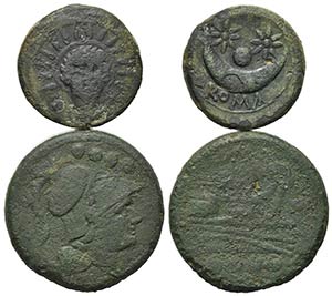 Lot of 2 Roman Republican coins, including ... 