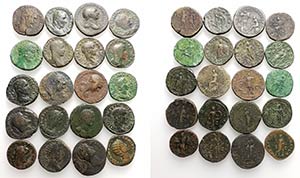 Lot of 20 Roman Imperial Æ Sestertii, to be ... 