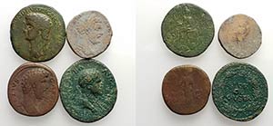 Lot of 4 Roman Imperial Æ Sestertii, to be ... 