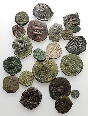Lot of 20 Byzantine Æ coins and PB Seal, to ... 