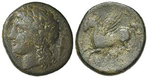 Sicily, Syracuse, 344-317 BC. Æ (19mm, ... 
