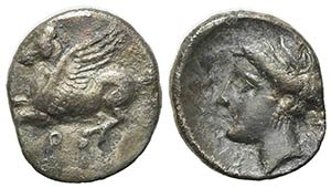 Corinth, c. 350-300 BC. AR Drachm (15mm, ... 