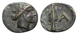 Lesbos, Chalke, 4th century BC. Æ (8mm, ... 