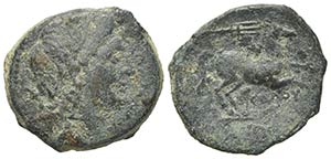 Northern Apulia, Salapia, c. 225-210 BC. Æ ... 