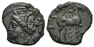 Carthage, c. 400-350 BC. Æ (15.5mm, 2.35g, ... 