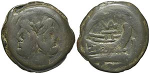 VAL series, Rome, c. 169-158 BC. Æ As ... 