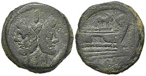 Ass series, Rome, 169-158 BC. Æ As (31mm, ... 