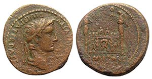Tiberius (Caesar, AD 4-14). Æ As (27mm, ... 