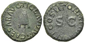 Claudius (41-54). Æ Quadrans (16mm, 3.22g, ... 