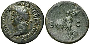 Nero (54-68). Æ As (27mm, 9.73g, 6h). Rome, ... 