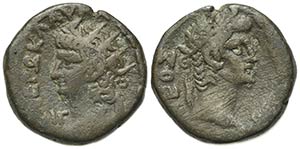 Nero with Tiberius (54-68). Egypt, ... 