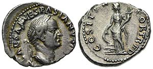 Vespasian (69-79). AR Denarius (20mm, 3.59g, ... 