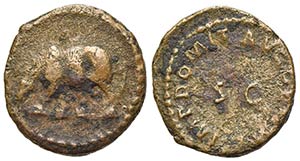 Domitian (81-96). Æ Quadrans (15mm, 1.88g, ... 