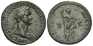 Domitian (81-96). Æ Dupondius (26mm, 9.62g, ... 