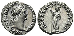 Domitian (81-96). AR Denarius (17mm, 3.36g, ... 