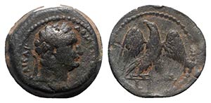 Domitian (81-96). Egypt, Alexandria. Æ Obol ... 