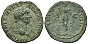 Trajan (98-117). Æ As (28mm, 11.39g, 6h). ... 