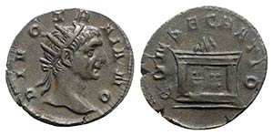 Divus Trajan (died AD 117). Antoninianus ... 