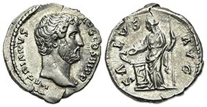 Hadrian (117-138). AR Denarius (18mm, 3.19g, ... 