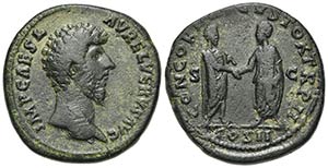 Lucius Verus (161-169). Æ Sestertius (33mm, ... 