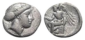 Bruttium, Terina, c. 400-356 BC. AR Triobol ... 