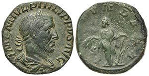 Philip I (244-249). Æ Sestertius (27mm, ... 