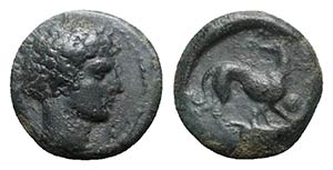 Sicily, Eryx, c. 400-390 BC. Æ Hexas (13mm, ... 