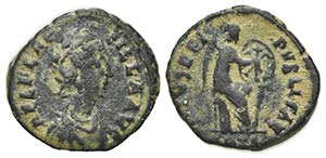 Aelia Flaccilla (Augusta, 379-386) Æ (13mm, ... 