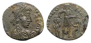 Honorius (393-423). Æ (15mm, 1.87g, 12h). ... 
